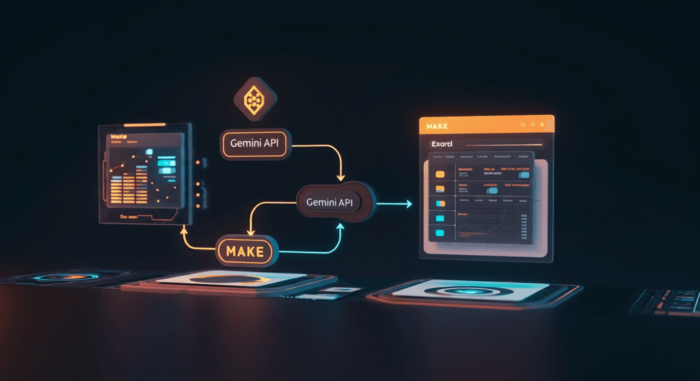 Make와 Gemini API를 활용한 자동 엑셀 보고서 생성 워크플로우 구축: 데이터 분석부터 시각화 자동화